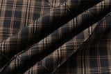 DAXUEN brown and black plaid shirt with distressed graphic