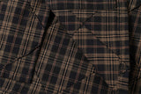 DAXUEN brown and black plaid shirt with distressed graphic