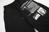 DAXUEN black distressed white graphic wide-leg sweatpants