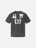 DAXUEN washed black distressed seated-figure graphic t-shirt