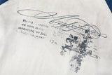 Distressed White Star Raglan Long Sleeve T-Shirt