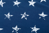 Distressed White Star Raglan Long Sleeve T-Shirt