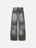DAXUEN black distressed wide-leg denim jeans