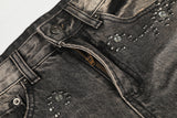 DAXUEN black distressed wide-leg denim jeans