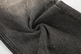 DAXUEN black distressed wide-leg denim jeans