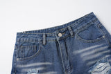 DAXUEN blue distressed wide-leg denim jeans