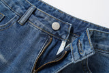 DAXUEN blue distressed wide-leg denim jeans