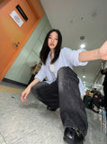 DAXUEN distressed-wide-leg-cargo-jeans — model photo