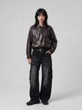 DAXUEN distressed-wide-leg-cargo-jeans — model photo