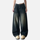DAXUEN Distressed wide leg denim jeans