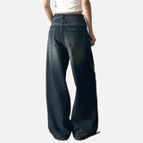 DAXUEN Distressed wide leg denim jeans