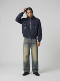 DAXUEN Distressed wide-leg denim jeans — model photo