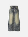 DAXUEN Distressed wide-leg denim jeans