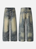 DAXUEN Distressed wide-leg denim jeans