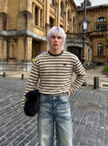 DAXUEN Distressed wide-leg denim jeans with a relaxed fit — model photo