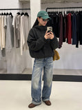 DAXUEN Distressed wide-leg denim jeans with a relaxed fit — model photo