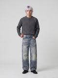 DAXUEN Distressed wide-leg denim jeans with a relaxed fit — model photo