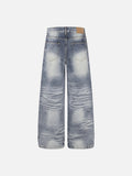DAXUEN Distressed wide-leg denim jeans with a relaxed fit