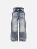 DAXUEN Distressed wide-leg denim jeans with a relaxed fit