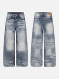 DAXUEN Distressed wide-leg denim jeans with a relaxed fit