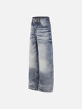DAXUEN Distressed wide-leg denim jeans with a relaxed fit