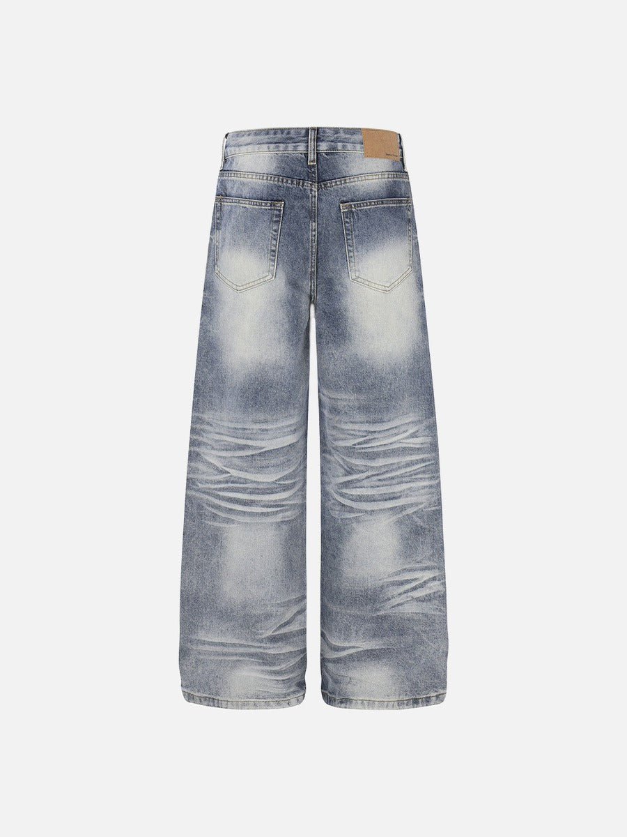 DAXUEN Distressed wide-leg denim jeans with a relaxed fit