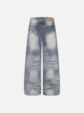 DAXUEN Distressed wide-leg denim jeans with a relaxed fit