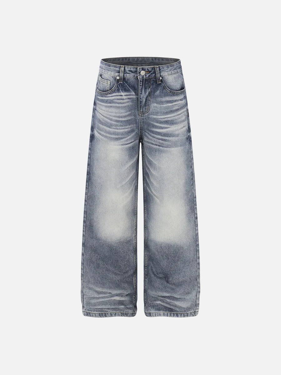 DAXUEN Distressed wide-leg denim jeans with a relaxed fit
