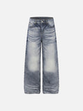 DAXUEN Distressed wide-leg denim jeans with a relaxed fit