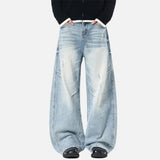 DAXUEN Distressed wide-leg denim jeans