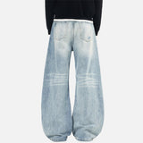 DAXUEN Distressed wide-leg denim jeans