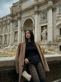 DAXUEN Distressed wide-leg denim pants — model photo