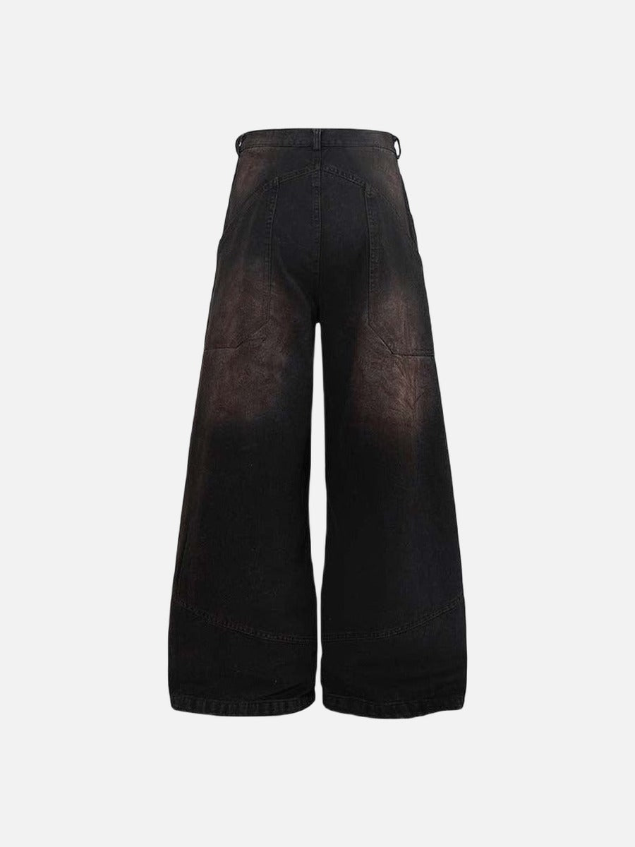 DAXUEN Distressed wide-leg denim pants
