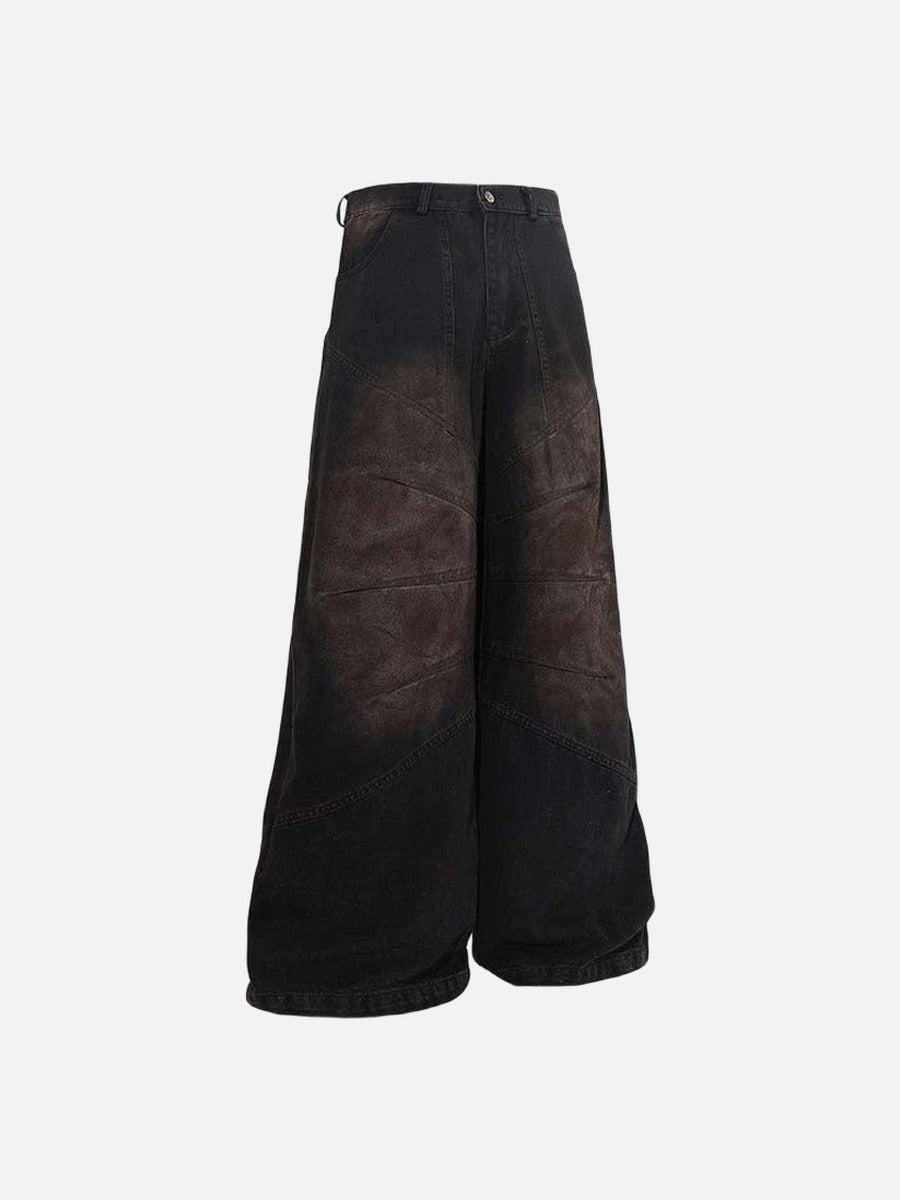 DAXUEN Distressed wide-leg denim pants