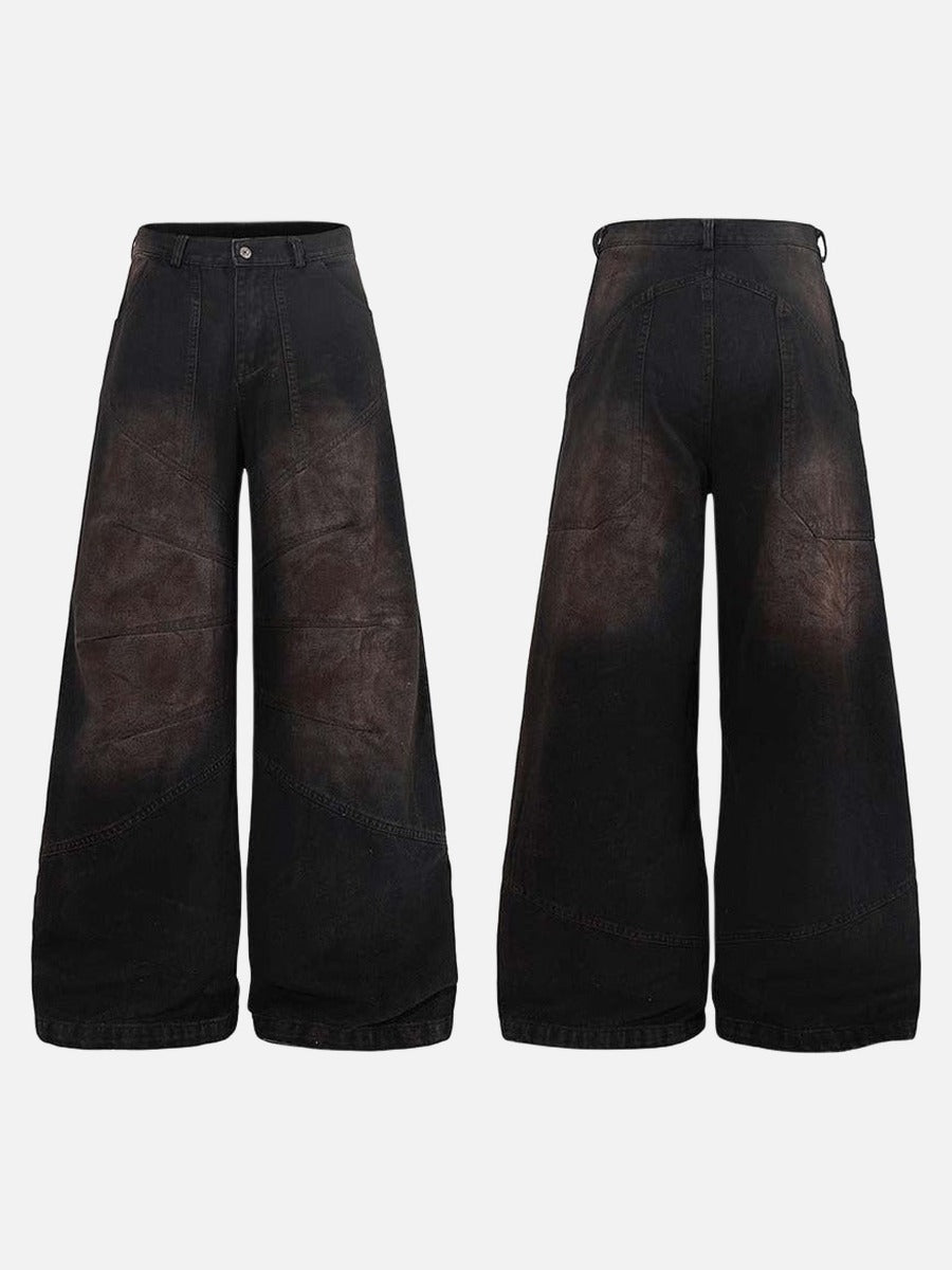 DAXUEN Distressed wide-leg denim pants
