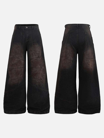 DAXUEN Distressed wide-leg denim pants