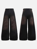 DAXUEN Distressed wide-leg denim pants