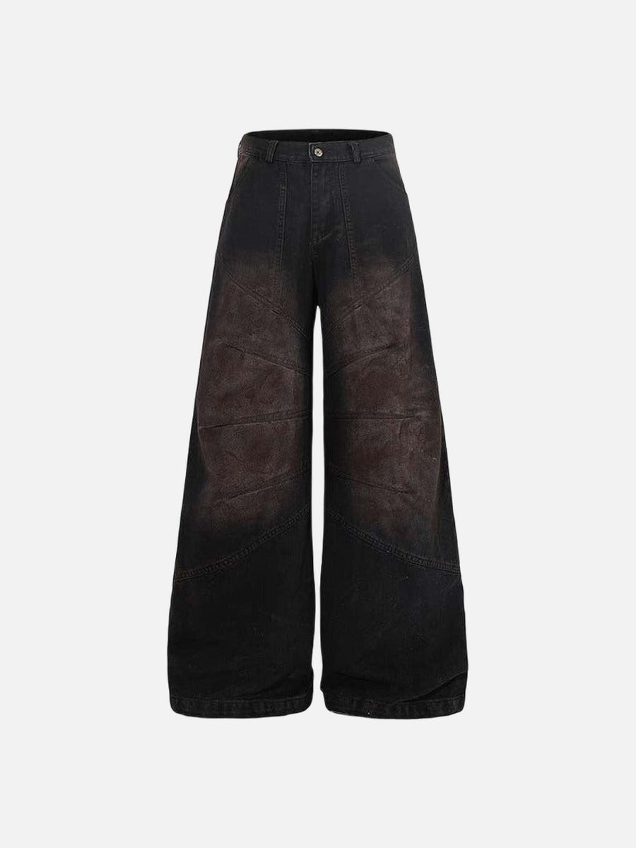 DAXUEN Distressed wide-leg denim pants