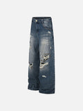 DAXUEN Away End Studded Distressed Wide Jeans