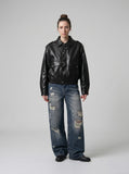 DAXUEN Away End Studded Distressed Wide Jeans