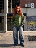 DAXUEN Away End Studded Distressed Wide Jeans