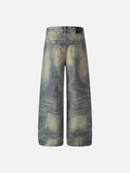 DAXUEN Distressed wide-leg high-waisted jeans