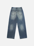 DAXUEN Distressed wide-leg jeans with pyramid studs