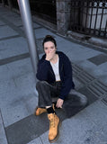 DAXUEN Distressed Wide-Leg Jeans with Studs | DAXUEN — model photo