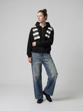 DAXUEN Distressed Wide-Leg Jeans with Studs | DAXUEN — model photo