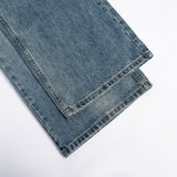 DAXUEN medium blue distressed wide-leg denim jeans