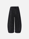 DAXUEN Distressed wide-leg sweatpants in black and grey