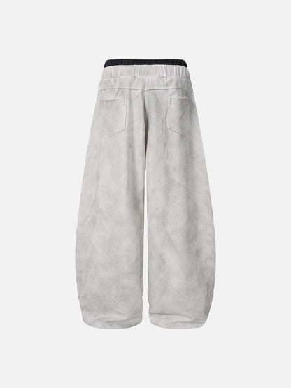 DAXUEN Distressed wide-leg sweatpants in black and grey