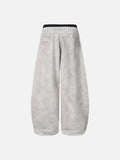DAXUEN Distressed wide-leg sweatpants in black and grey