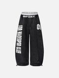 DAXUEN Distressed wide-leg sweatpants in black and grey